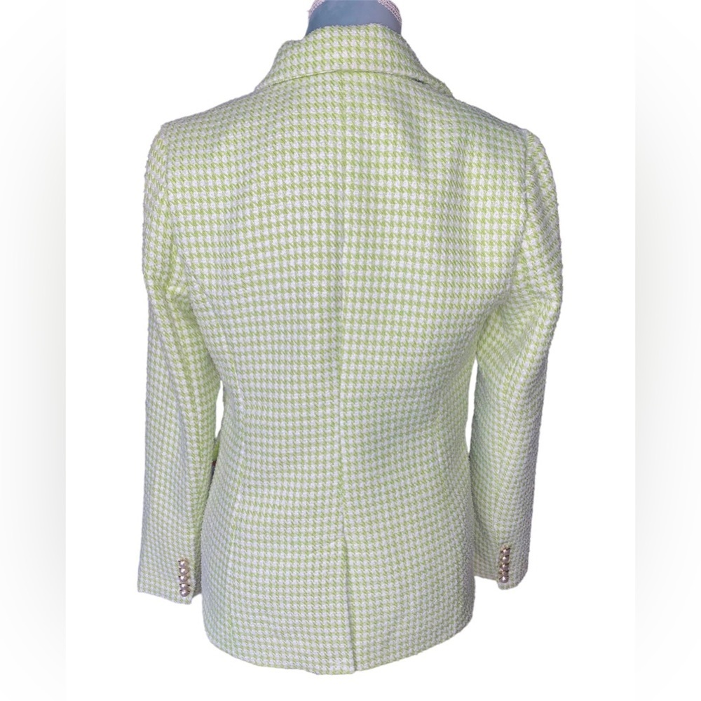 NWT House of Harlow 1960 Lime Green Houndstooth Blazer - Size Small - Picture 10 of 13